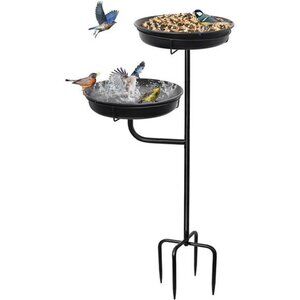 Freestanding Birdbaths Bowl Outdoor, Standing Garden Bird Bath Bird Feeder